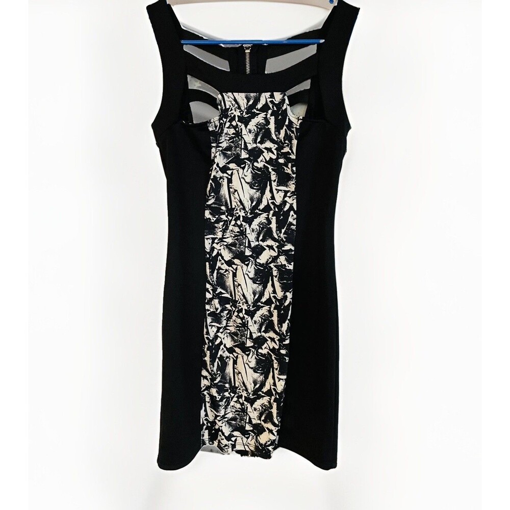 Trac Mini Dress Size XS Cut-Out Zip Scuba Stretch Sexy Club